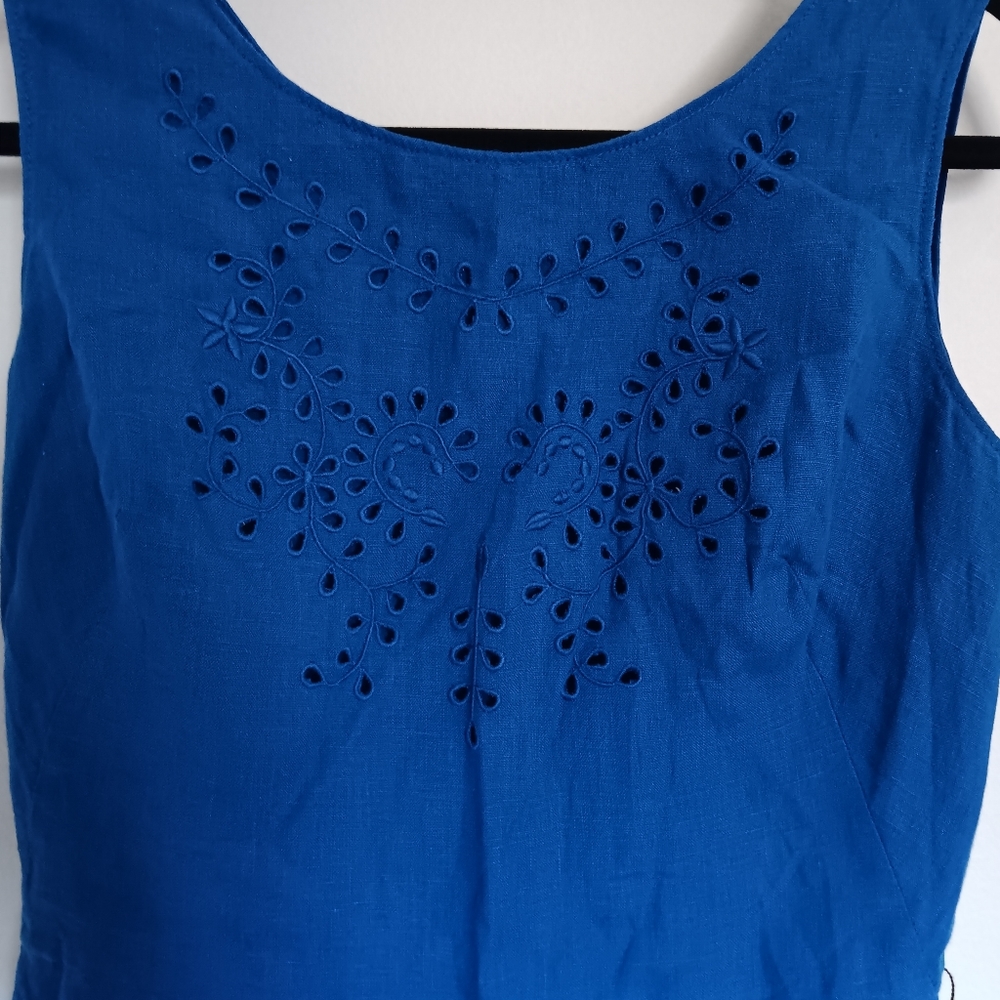 Blue Linen Dress - Picture 3 of 3